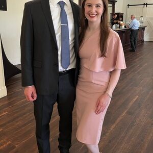 Pink one-shouldered cocktail dress CBR